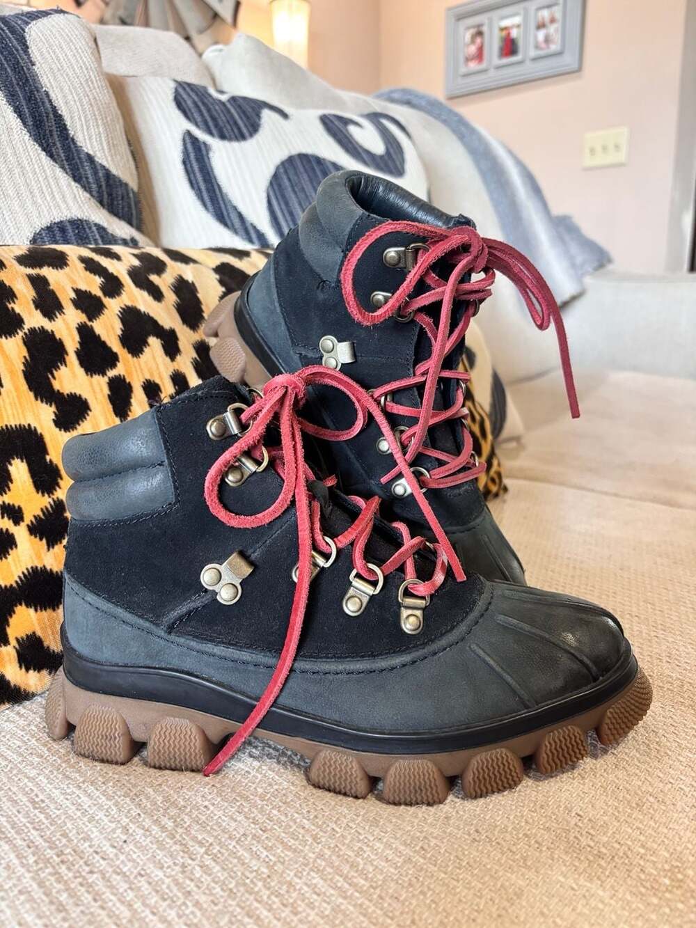 Sperry The Summit Rain Boots Size 6 Black Leather
